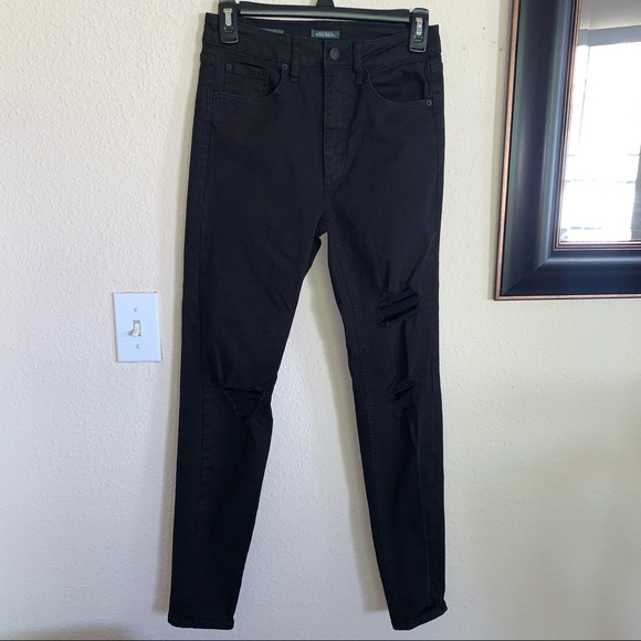 Wild Fable Black Highest Rise Skinny Distressed Jeans - Picture 5 of 15